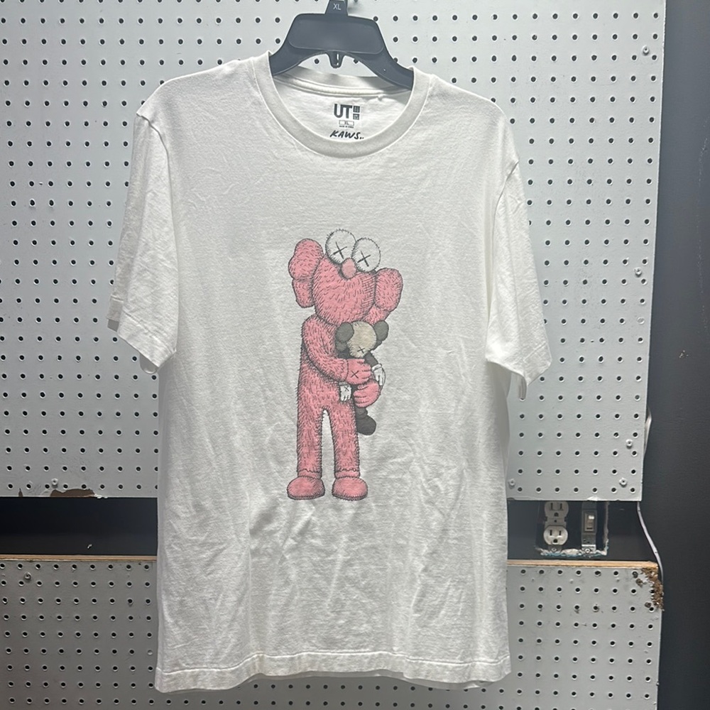 Uniqlo x KAWS White and Pink Graphic Tee